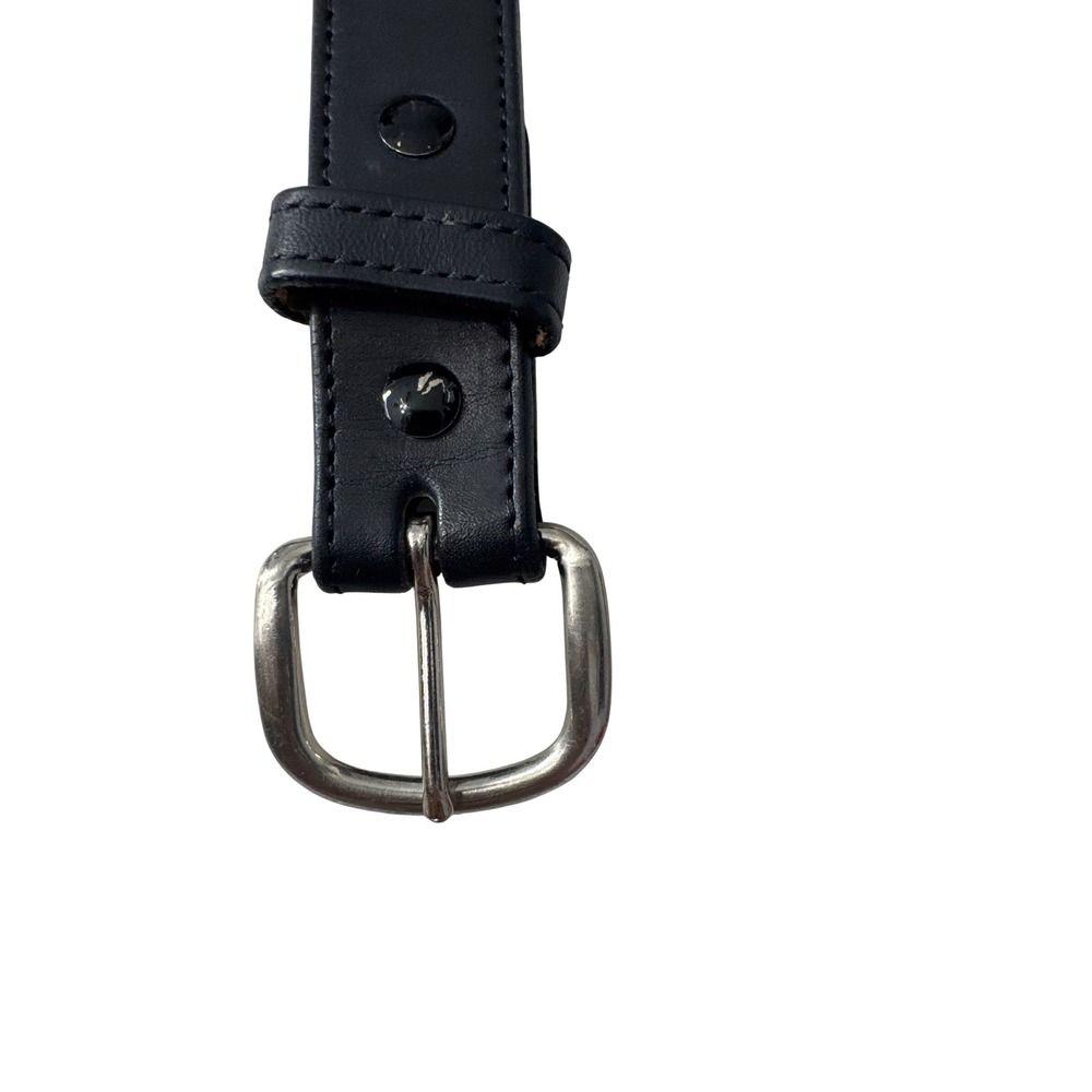Gingerich Belt Men 54 x 1.25" Black Leather Handcrafted USA Silver Buckle